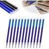zizitips 12 Mine di ricambio cancellabili blu, compatibili con Pilot FriXion Ball, Clicker & Eberhard Faber Animal Erase It, punta 0,7 mm, inchiostro gel scorrevole, ricariche, ideali per scuola e ufficio