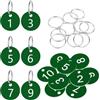 Flintronic Portachiavi Numerati, Targhette Numerate in Plastica, 10 Pezzi