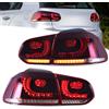 VLAND Motor VLAND LED Fanali posteriori per Golf 6 GTI TDI TSI GTD R 2008-2013, Con indicatori di direzione dinamici, 1 coppia - Rosso e bianco