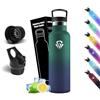 Mulbijeo Borraccia Termica Bambini 500 ML, Senza BPA, Bottiglia Termica, 18/8 Acciaio Inox, Borracce, Sottovuoto a Doppia Parete, BorraccIe Termiche con Cannuccia, Termos per Scuola, Sport