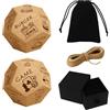 UNICRAFTALE 2 Set dadi decisionali 12 facce alimentari e attività in legno regali matrimonio sacchetto velluto scatola di cartone per compleanno San Valentino