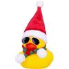 Mwmoeen Decorazione per auto con anatre di gomma, gialle per cruscotto auto, un cappello di Natale, occhiali da sole, per decorazioni natalizie, decorazioni per la casa per adulti