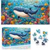 Ginfonr Puzzle Da 1000 Pezzi, WHALE REEF - Puzzle per Adulti Rompicapo Impegnativo, Animale Giochi Di Puzzle per Tutta La Famiglia, Un Regalo Festivo per Gli Amici in Una Bella Confezione