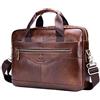 Xieben Borsa a tracolla in pelle da uomo Borsa a tracolla per uomo Porta tutta la protezione del laptop per borsa a tracolla a tracolla per computer da 14 pollici Marrone