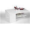 Alfa-Tische Billy - Tavolino da salotto in legno, con motivo decorativo, misura media, colore: Bianco