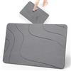 Euqvunn Tappeto da Bagno in Diatomite Antiscivolo 60 x 39 cm - Tappetino in Pietra Assorbente, Antimuffa, Asciugatura Rapida per Bagno, Cucina e Vasca - Grigio