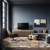 HAMID - Tappeto Moderno in Lana, Tappeto Morbido Moderno, Grande Tappeto Rettangolare per Soggiorno, Camera da Letto, Soggiorno (Multicolore, 300x250 cm)