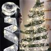 Seasboes Nastro di Natale, decorazione per albero di Natale, 5 m, in pizzo, decorazione per Natale, giardino, vacanze, feste, decorazione dell'albero di Natale (B)