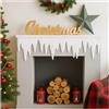 Com-four® Ghirlanda di Ghiaccioli da 5 Metri - Decorazione Natalizia e Invernale per Finestre e Porte - Quadri di Natale (500x30cm)