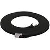 1aTTack.de 0,25m - nero - 1 PezzoCat.7 cavo di rete piatto 10GB/s Slim Flat Cavi RJ45 Patch cavi di installazione nastro - compatibile CAT5 CAT6 CAT7 CAT 8