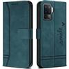 Bravoday Cover per Oppo A16 / A55 5G / A53S 5G / A54 4G / A54S / A56 5G / Realme V11 5G, Flip Custodia in Pelle PU Portafoglio Custodia per Oppo A16 / A55 5G / A53S 5G, con Slot per Schede, Verde