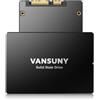 Vansuny 512GB SSD Interno 3D NAND 2.5 SSD Interno SATA III Unità a Stato Solido Interne disco rigido fino a 500MB/s per Laptop e PC Desktop (X12,512GB, Nero)