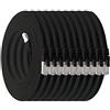 1aTTack.de 0,5m - nero - 10 Pezzi Cat.7 cavo di rete piatto 10GB/s Slim Flat Cavi RJ45 Patch cavi di installazione nastro - compatibile CAT5 CAT6 CAT7 CAT 8