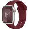 DONEGANI C1 per Cinturino Apple Watch 40mm 44 mm 46mm 42mm 45mm 41mm 38mm 49mm Se Ultra 2 Serie 10 9 8 7 6 5 4 3 Band Bracciale Sport Silicone, Rosso Bordeaux