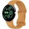 MELEJIA Cinturino Silicone Compatibile con Google Pixel Watch 4 41mm/3 41mm/Watch 2/1, Ricambio Cinturino, Regolabile Sportiva Cinturini-Giallo