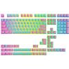Ranked Pudding v2 Tasti PBT | 145 Layout ANSI US e ISO traslucido a Double Shot | Profilo OEM per Tastiera da Gioco Meccanica RGB (Miami)
