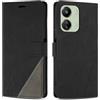 SONWO Cover per Redmi 13C 4G, Flip Caso in PU Pelle Case Cover Custodia con Slot per Schede e Supporto Stand per Redmi 13C 4G, Nero