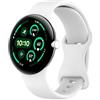 MELEJIA Cinturino Silicone Compatibile con Google Pixel Watch 4 41mm/3 41mm/Watch 2/1, Ricambio Cinturino, Regolabile Sportiva Cinturini-Bianco