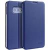 doupi Deluxe FlipCase per Samsung Galaxy S10E, Protezione Custodia Ultra Slim Magnete Flip Cover Protettiva Book Style Etui Stare in Piedi, Blu Scuro