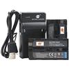 DSTE Li-ion Batteria (2-Pacco) e Caricabatterie USB compatibile per Sony NP-F550 NP-F330 NP-F530 NP-F570