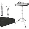 OUUTMEE xilofono 32 note Kit xilofono glockenspiel percussion con supporto regolabile in altezza, bacchette per batteria