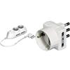 Bticino 3695Db Multipresa Compatta Slot6 Con Interruttore Luminoso Automatico Di Sicurezza & S3611D Adattatore Tris Con Spina, 2P+T, 16A Per 1 Presa Tedesca E 2 Prese Bipasso