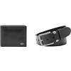 Fossil Uomo Ryan Portafoglio in pelle nera e cintura Jay, Set