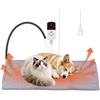 EOJDDPA Tappetino Riscaldante per Gatti e Cani, Cuscino/Tappeto Riscaldante per Animali Domestici 60 x 90 cm Anti-Morso, con Tempistica e Temperatura Regolabile, Sicuro ed Elettrico