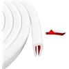 Lefunom Profilo gomma protezione bordi per lamiera guarnizione in gomma bianco profilo a u guarnizione bordo portiera (3m, 2mm)