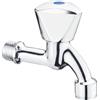 Schläfer 431010 | Rubinetto Singolo Acqua Fredda 1/2 con Aeratore M22 Anticalcare per Lavanderia o Cucina Rubinetto Lavabo in Ottone Cromato, Rubinetto da Giardino, Rubinetto Esterno.