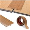 Bocguy Profilo di transizione autoadesivo, profilo a T, PVC listello di transizione 5 x 100 cm, per porte e pavimenti di collegamento di piastrelle in laminato