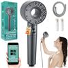 ALEHC Soffione doccia con filtro antibatterico e anticalcare + tubo 1,5 m + 2 filtri di ricambio - 5 modalità - ABS - senza BPA - Doccia filtrante che purifica l'acqua con effetto ad alta pressione