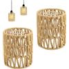 OMIGA Paralume in Rattan 2 Pezzi Paralume Lampada Ø 120 mm Stile Bohémien Paralumi per Lampade per Lampadario Soffitto Lampada da Tavolo Lampade