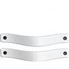 Brute Strength - Maniglie in pelle per mobili - Bianco - 2 pezzi - 20 x 2,5 cm - Maniglia per mobili, maniglia per porte per cucina, bagno, armadi, comò, legno