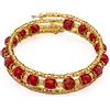 Sospiri Venezia Bracciale Donna 16 Perle in Vetro Diametro 8 mm Braccialetto Originale Vetro di Murano Gioiello Idea Regalo Gioiello Made In Italy Certificato (Rosso)