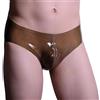 Kangxinsheng Slip in Lattice Nero Trasparente per Uomo,Boxer da Uomo in Gomma Naturale Intimo,Costume Cosplay Mutandine da Uomo in Lattice M