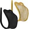 lau-fashion Set di 2 stringhe a C nero beige trasparente da uomo perizoma a rete biancheria intima S/M/L, Nero / Beige, Taglia unica