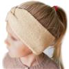 Papierdrachen Fascia per capelli per bambini, lavorata a maglia, colore: beige, comoda ed elegante, con nodo, accessorio perfetto per ragazzi e ragazze