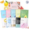 BeauBase Set Maschera Viso Idratante, 10 Pezzi Maschere Viso Ragazze Cofanetto, Skincare Face Mask per Bambina Adolescente Donne Idratazione Profonda Spa Pigiama Party