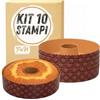 FAH FAMILY AT HOME FAH - Stampo Ciambellone in Carta 500 gr - 10 Stampi da 19 cm, Stampo per Dolci e Chiffon Cake in Carta Microonda, Ideale per la Cottura in Forno, Resistente al Calore 220°C, Riciclabile