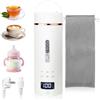 Jukibole Bollitore da Viaggio - 450ML Bollitore Elettrico Piccolo 6 Temperatura Regolabile, Mini Bollitore Portatile in Acciaio Inox 316 a Doppio Strato, Spegnimento Automatico, per Latte per Bambini,Tè, Caffè