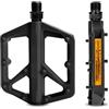 FooYee Pedali Flat Mtb con Riflettori, Pedali per Bicicletta Antiscivolo, 9/16 Pollice Pedale Bicicletta per BMX, MTB, Biciclette da Corsa