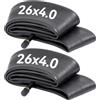 FengCan 2-PCS 26x4,0 26x4,5 Camere d'aria per bici, 26 pollici tubo camere d'aria affidabili per bici da 26 x 4,0 26 x 4,5 adatte per strada, montagna fat bike, valvola Schrader da 32mm
