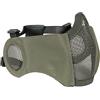 OAREA, Maschera Tattica per Softair, metà Parte Inferiore del Viso, Rete in Acciaio Metallico, Protezione per Le Orecchie, per Paintball