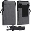 MDJYMYZ Marsupio Uomo Sportivo Tracolla Nero, Piccola Borsa Porta Cellulare Tracolla Uomo, 6.9 Impermeabile Cintura Sacchetto Crossbody Messenger Borsa per Cellulare Pochette con Clip da Cintura Fondina