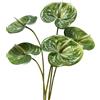Rikyo 5 fiori artificiali di giglio di Anthurium da 61 cm, permanenti, per la decorazione della casa, bouquet e foglie verdi, per casa, matrimoni, festival, feste, artigianato, decorazione per negozi