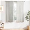 MRTREES Tende Lino per Interni Corte Cucina Finestre Camera da Letto Soggiorno Moderne 2 Pezzi 140x145 cm Tende Semitrasparenti per Salotto Eleganti Tenda Finestra con Passanti Nascosti, Avorio