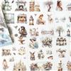Frekyar Adesivi per Scrapbooking Kit,Scrapbooking Accessori per Scrapbook,Junk Journal,Bullet Journal,Notebook,Mobili,Quaderni,Album Fotografici,Diario(Winter)