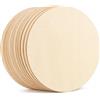 STARVAST 50 dischi di legno grezzo naturale, fetta di legno 15 cm con spessore 3 mm, tondi di legno per arti e mestieri, decorazioni natalizie, artigianato fai da te, 6 pollici