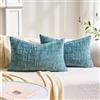 BonBotimen Federe Cuscini 30x50 cm Lago Blu in Ciniglia, Fodera per Cuscino per Divano, Federe Cuscino Letto, Decorazione Morbida Per Divano, Camera Da Letto, Soggiorno, 2 Pezzi